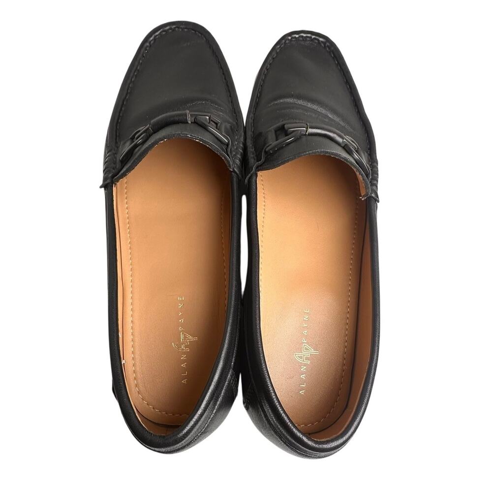 Alan Payne Como Black Leather Horsebit Driving Mocs Loafer Preppy Men Sz 11.5 EC - Picture 12 of 13